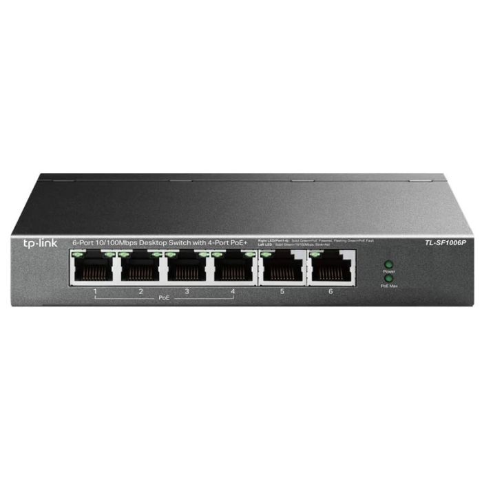 SWITCH DE BUREAU TP-LINK 6 PORTS 10/100 MBPS AVEC 4 PORTS POE