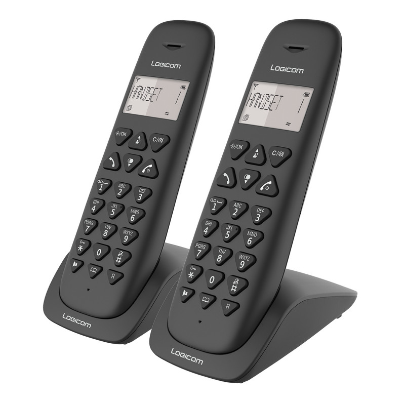 TÉLÉPHONE FIXE SANS FIL LOGICOM VEGA 250 DECT / NOIR