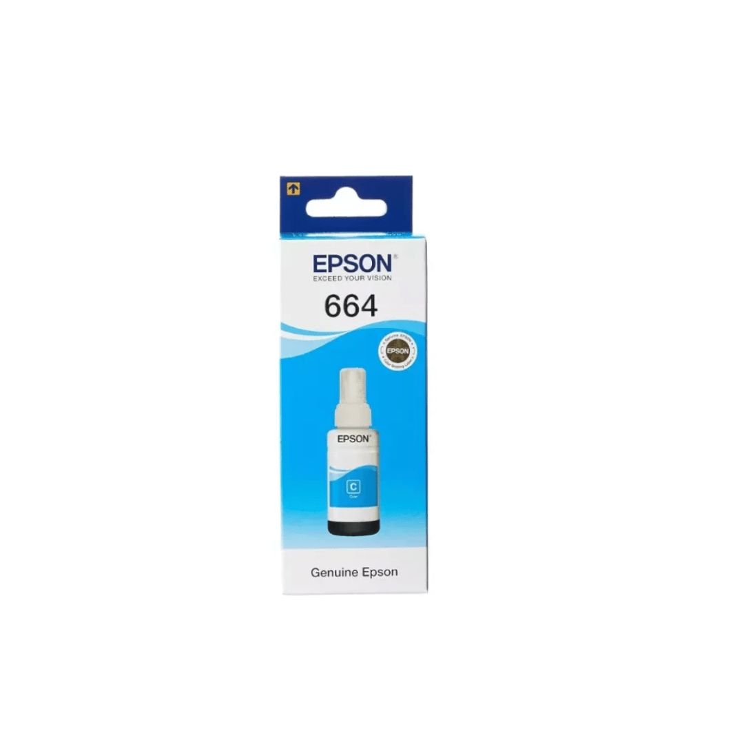 BOUTEILLE D'ENCRE EPSON ORIGINAL 664 - 70 Ml - CYAN
