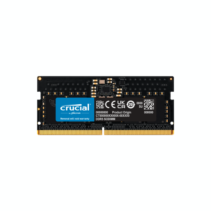 BARRETTE MEMOIRE CRUCIAL 16GB DDR5 POUR LAPTOP 4800 Mhz (CT16G48C4085)