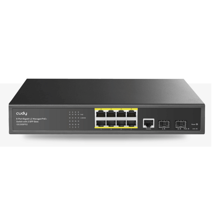 Switch CUDY POE 8 PORTS GIGABIT L2