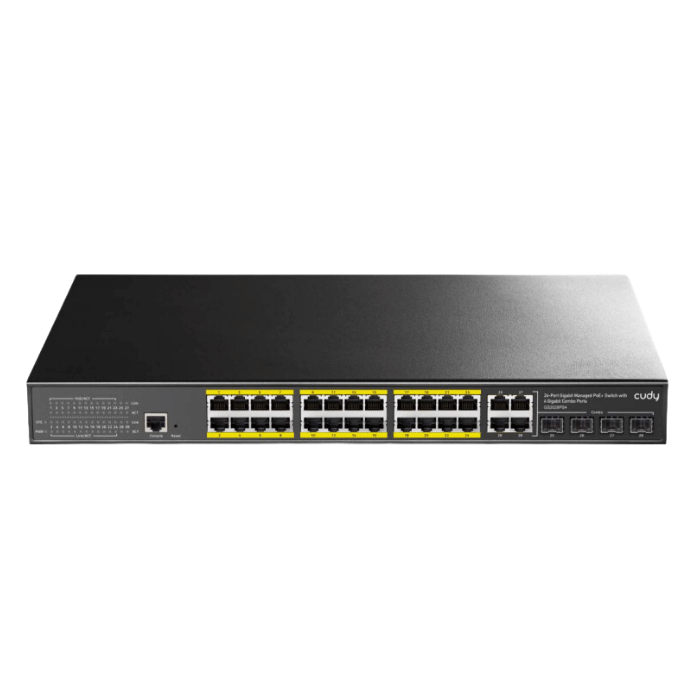 Switch CUDY 24 PORT POE+ GIGABIT 4XSFP