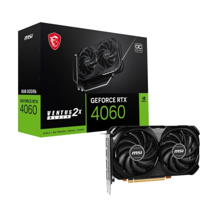 CARTE GRAPHIQUE MSI GEFORCE RTX 4060 VENTUS 2X BLACK 8G OC