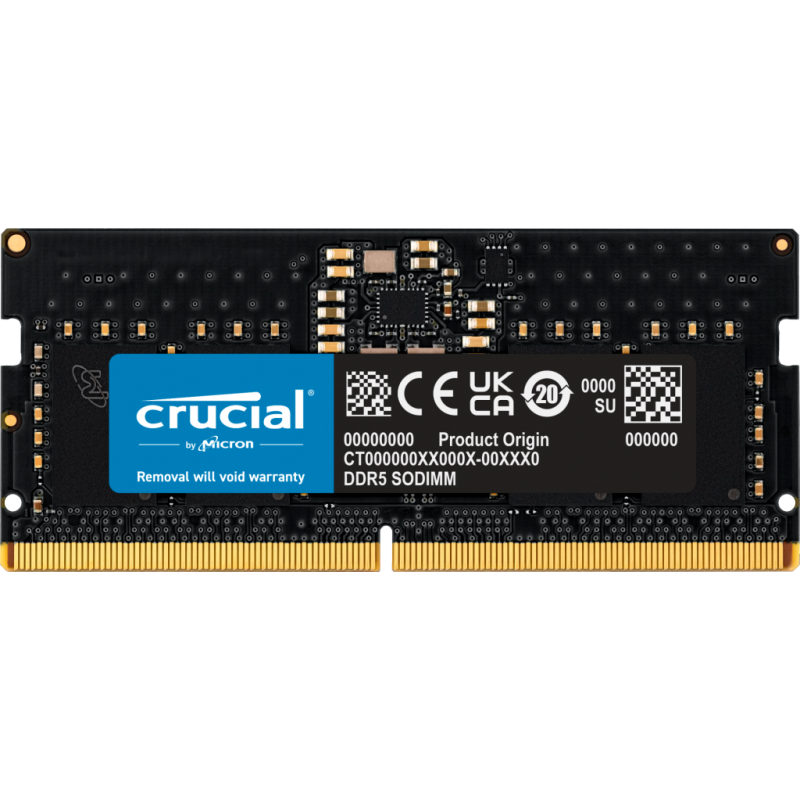 BARETTE MEMOIRE 16GO DDR5 4800-5600MHZ LAPTOP CRUCIAL