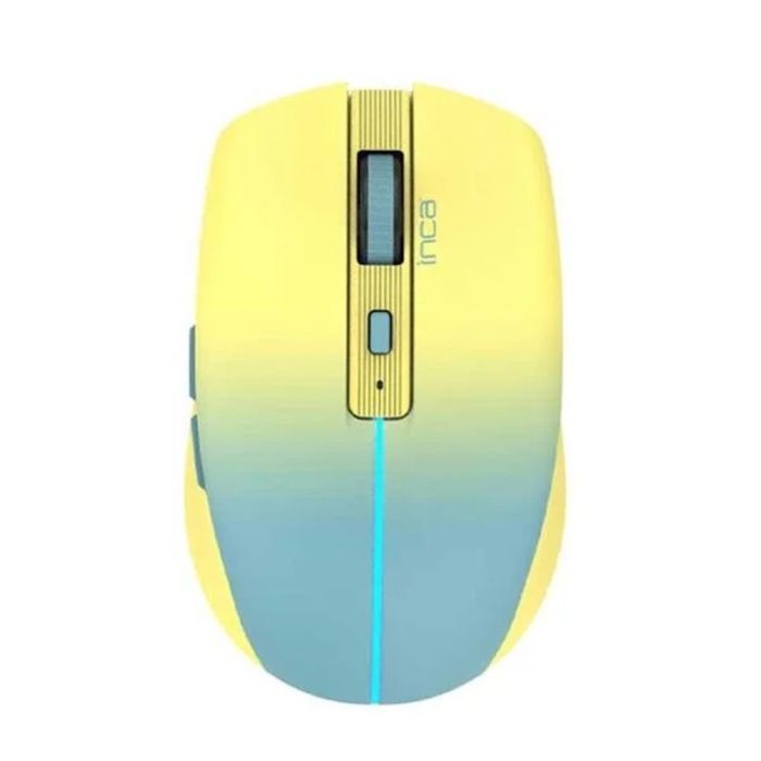 SOURIS SANS FIL INCA IWM-511RS RECHARGEABLE - JAUNE&BLEU