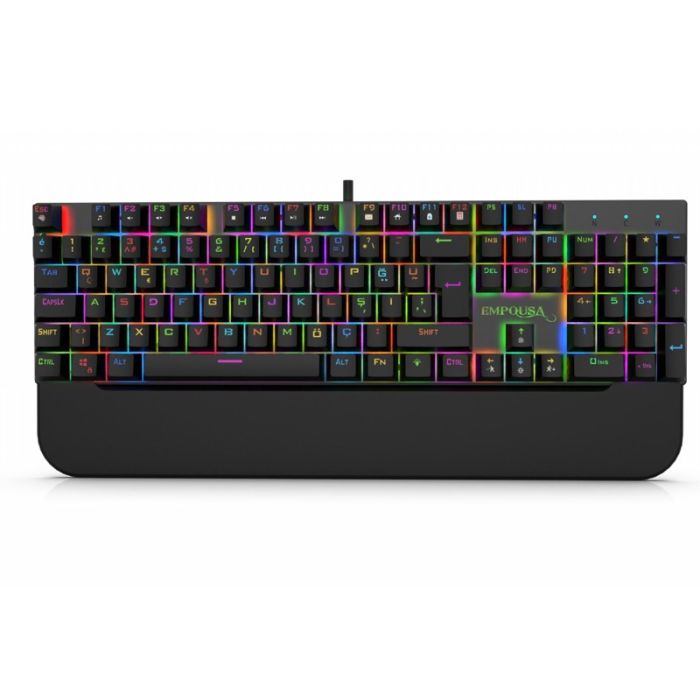 CLAVIER GAMER FILAIRE INCA IKG-443 MÉCANIQUE INTERRUPTEUR ROUGE RGB - NOIR