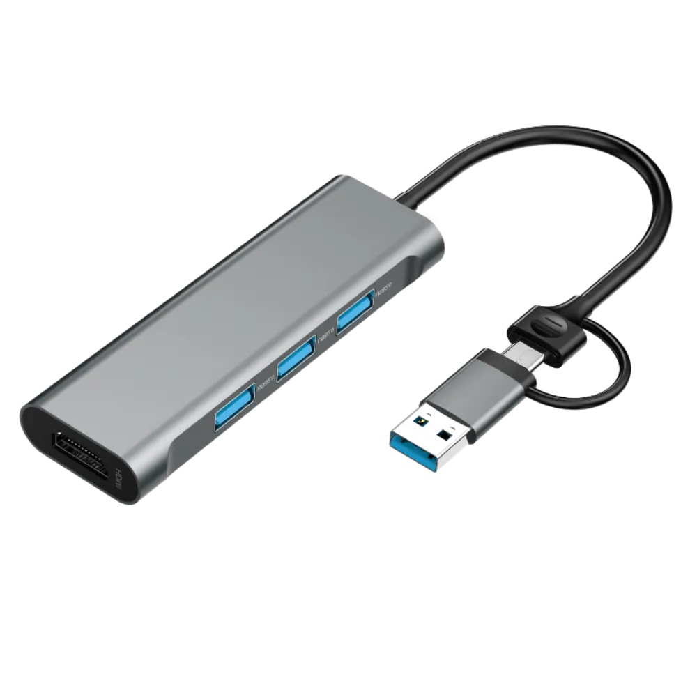 Mini Hub Bluestork 3 X USB-A + 1 PORT HDMI