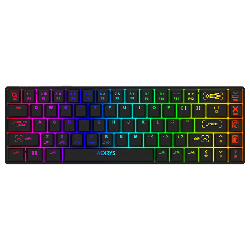 CLAVIER GAMER MÉCANIQUE AQIRYS MIRA 100% ANTI-GHOSTING RGB - NOIR