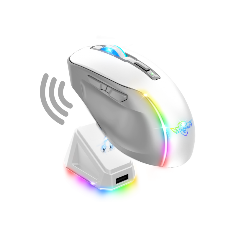 SOURIS GAMING SANS FIL SPIRIT OF GAMER ELITE M50 ARTIC - RGB - BLANC