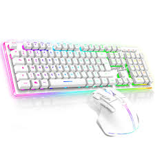 PACK GAMER SANS FIL CLAVIER SEMI MECANIQUE + SOURIS SOG ULT600 RGB BLANC