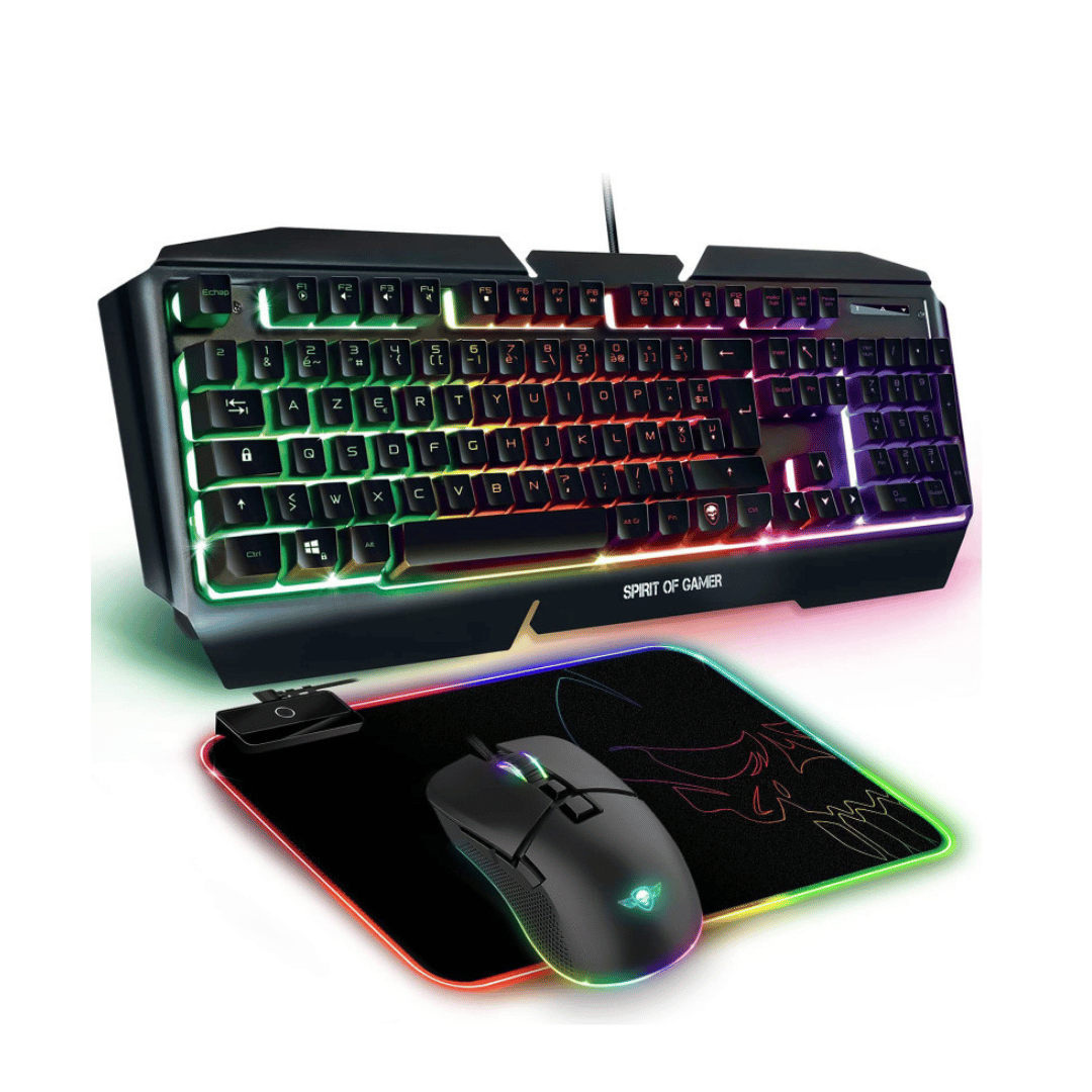 PACK de 3en1 Gamer SPIRIT OF GAMER Ultimate MK500 RGB - Noir