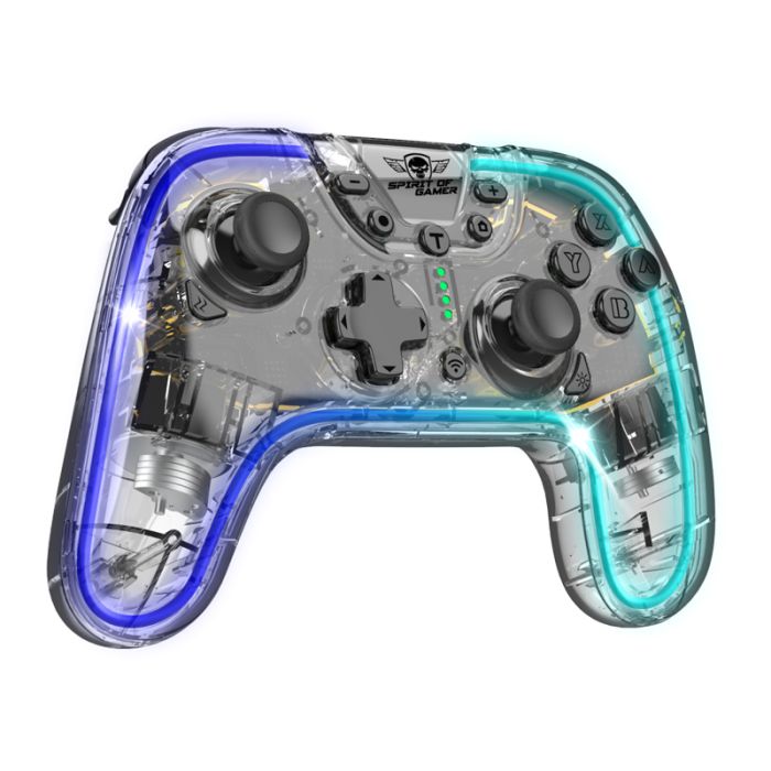 MANETTE GAMER SANS FIL SPIRIT OF GAMER PULSE RGB - TRANSPARENTE