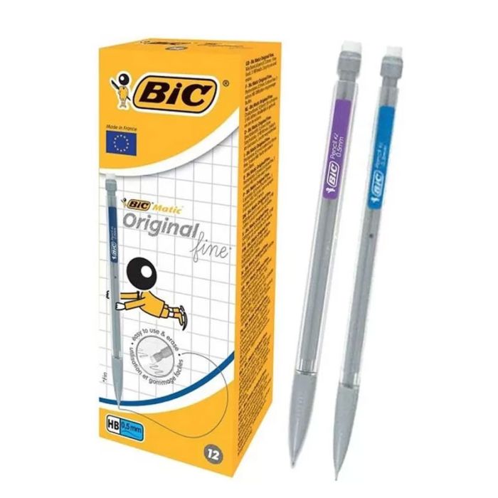 PACK DE 12 PORTES MINES BIC MATIC ORIGINAL FINE 0.5 MM