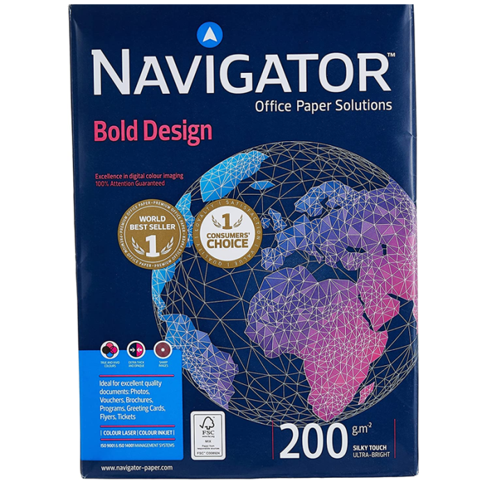 RAME PAPIER NAVIGATOR A4 200 G/M² EXTRA BLANC