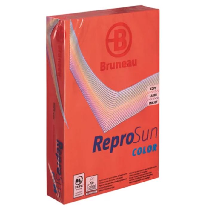 PAPIER COULEUR BRUNEAU REPRO A4 80GR 21X29 CM - ROUGE