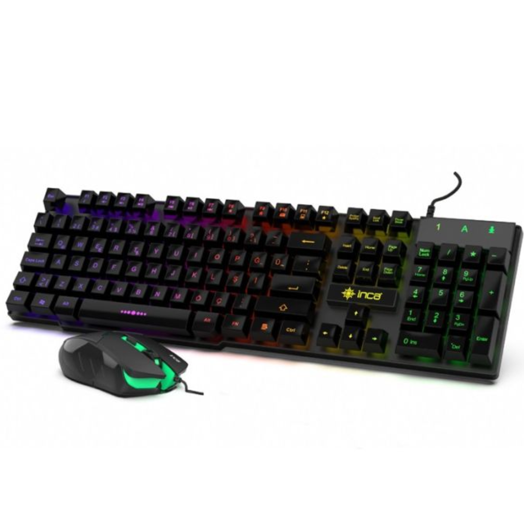 Ensemble Clavier + Souris Filaire Gamer INCA IKG-448 USB - Noir
