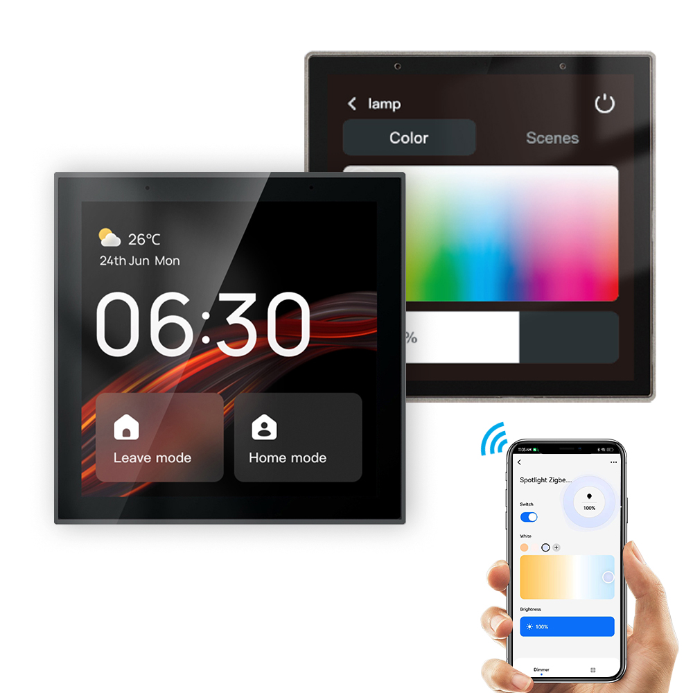 Panneau de commande tactile intelligent de 4 pouces avec Alexa intégrée