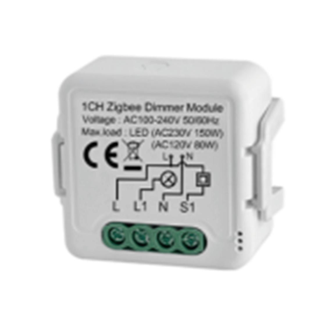 Module Eclairage Interrupteur variateur ZigBee mini, fils N&L, 1 voie