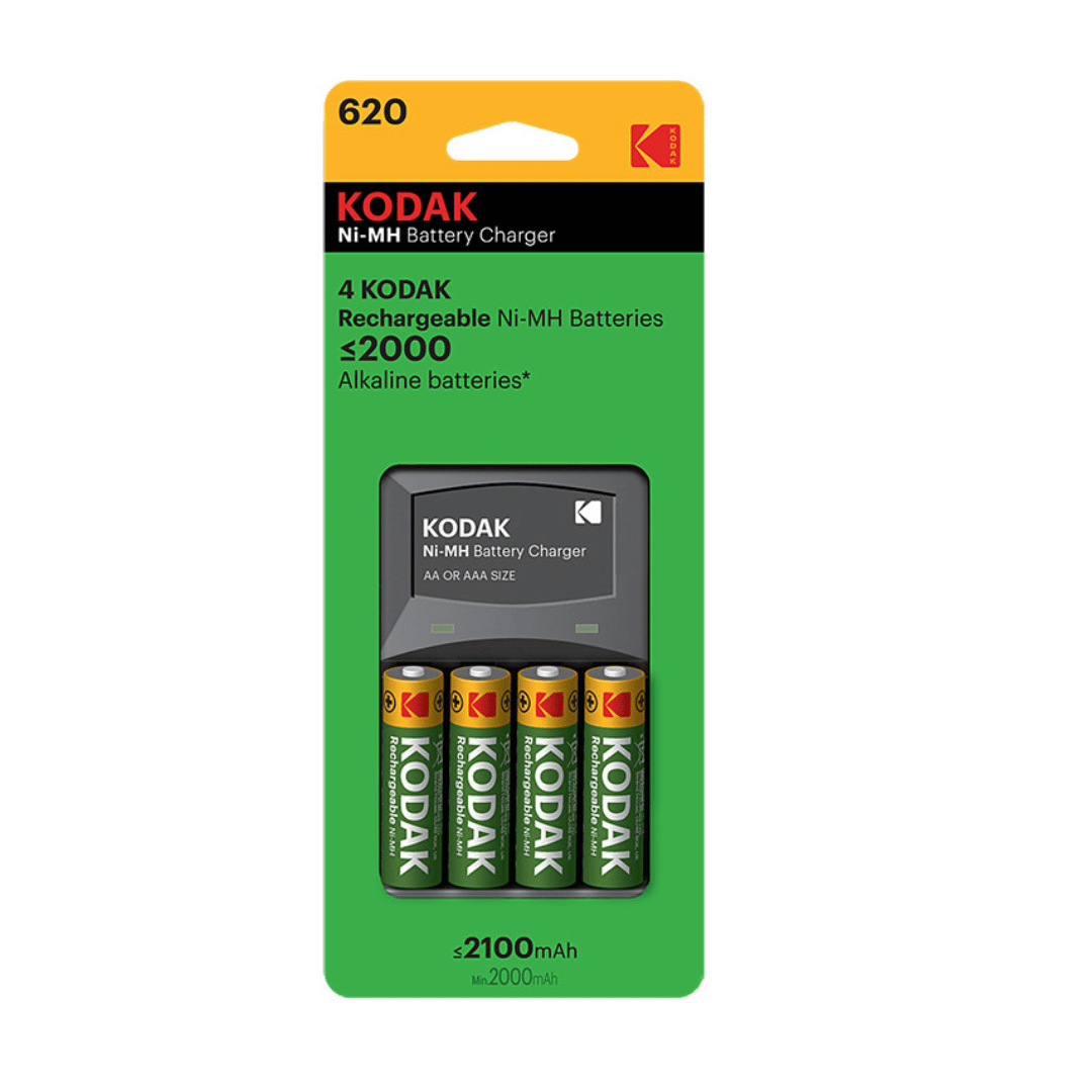 Chargeur Piles Kodak 620 + 4 Piles AA 2100 mAh
