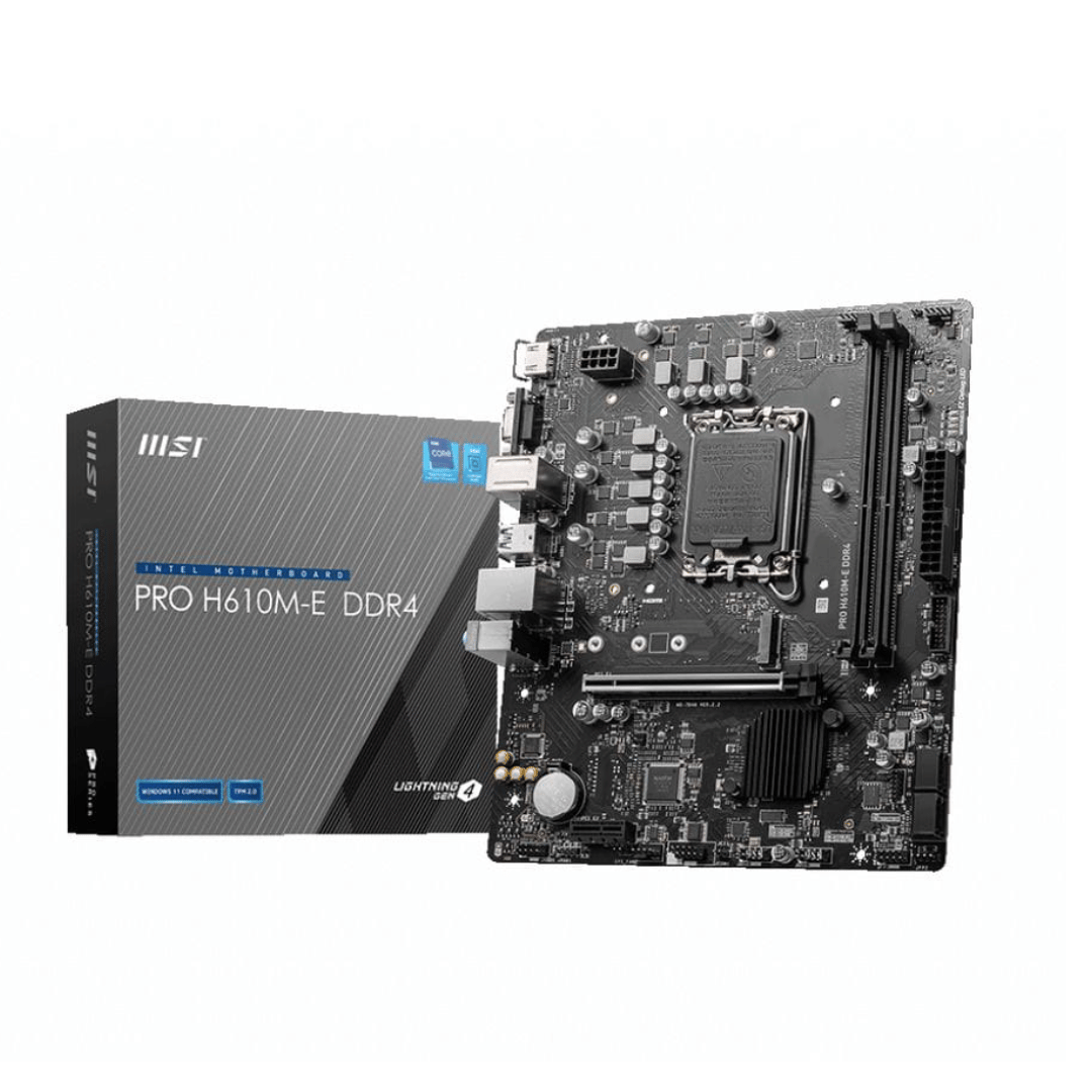 MSI PRO H610M-E DDR4 carte mère Intel H610 LGA 1700 micro ATX