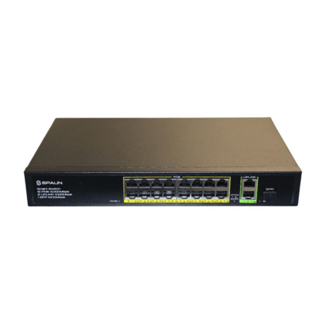 SWITCH SPAUN 18 PORT 10/100(16 POE+2 UP+1SFP )