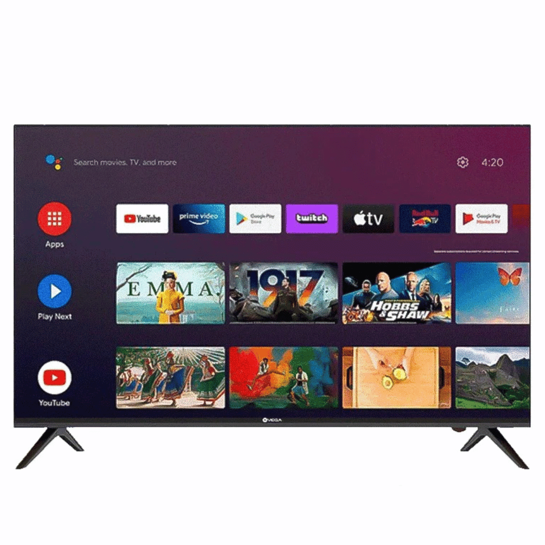 Tv VEGA 55" Smart Qled UHD 4K Avec Récepteur Intégré - Noir