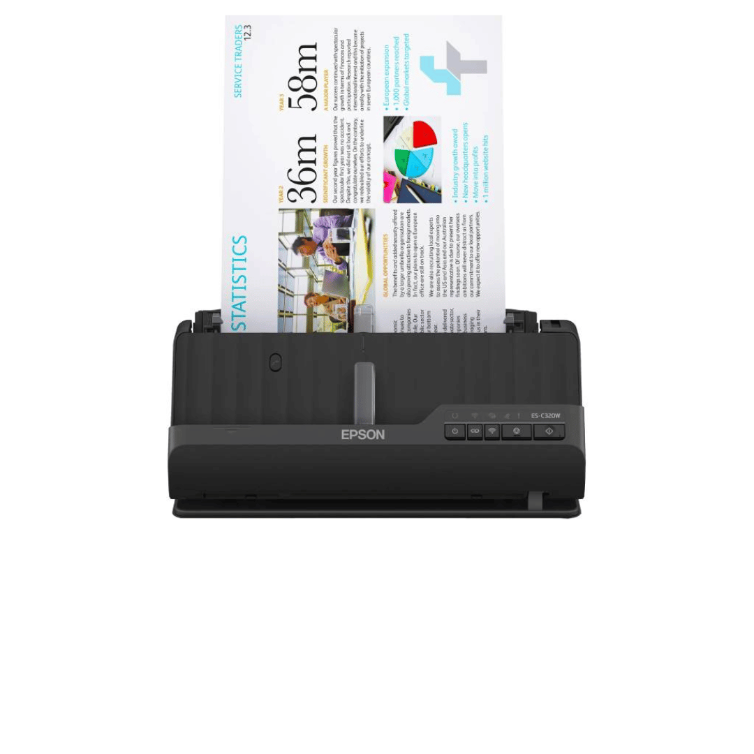 Scanner à Défilement EPSON ES-C320W Wi-Fi compact - Noir (B11B270402)